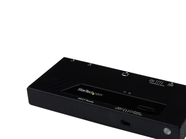 StarTech.com 2 Port HDMI Switch w/ Automatic and Priority Switching - 2 In 1 Out HDMI Selector with Automatic Priority Switching - 1080p (VS221HDQ)...