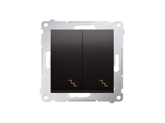Kontakt-Simon DW6/2L.01/48, Anthracit, Plast, IP20, IP44, 250 V, 10 A, 75 mm