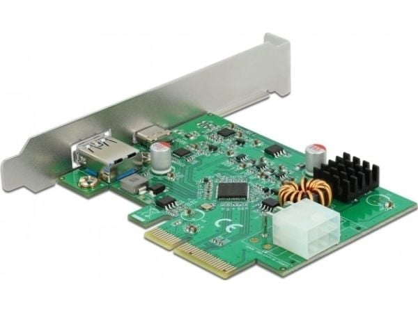 DeLOCK 89001, PCIe, PCIe, SFP+, Matala profiili, PCIe 3.0, Harmaa, PC