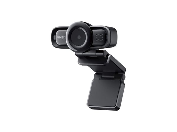 AUKEY Webcam PC-LM3, 1080P Full HD-oppløsning, dobbel støydempende mikrofon, USB 2.0-port, autofokus, inkl. klips