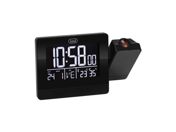 Trevi EC 884 PJ, Digital vekkerklokke, Rektangel, Sort, 12/24h, °C, Multi