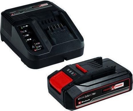 Einhell PXC-Starter-Kit, Akku- ja laturisetti, 2,5 ah, 18 V, Musta, Punainen, 0,83 h, 200 - 250 V