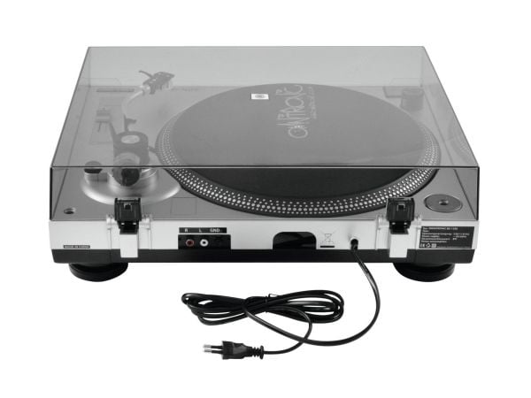 Omnitronic BD-1350, Beltedrevet DJ-platespiller, 33 1/3,45 RPM, -10 - 10%, 0,24%, Manuell, 50 dB