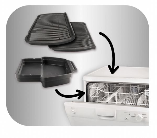 Tefal GC712D, Sølv, Rektangulær, Sensor, Rist, 600 cm², 300 x 200 mm