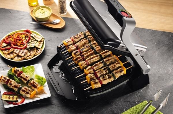 Tefal GC712D, Sølv, Rektangulær, Sensor, Rist, 600 cm², 300 x 200 mm