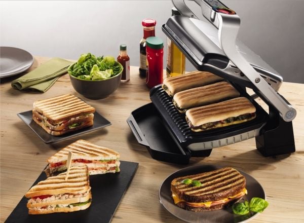 Tefal GC712D, Sølv, Rektangulær, Sensor, Rist, 600 cm², 300 x 200 mm