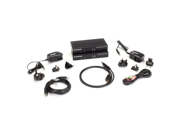 Black Box KVXLCDPF-100, Sender og Mottaker, Koblet med ledninger (ikke trådløs), 10000 m, Fiber, 3840 x 2160 piksler, 3840x2160@30Hz,4K @ 30 Hz, 30...