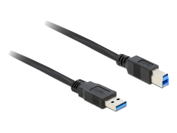 Delock - USB-kabel - USB-type A (hann) til USB Type B (hann) - USB 3.0 - 50 cm - svart