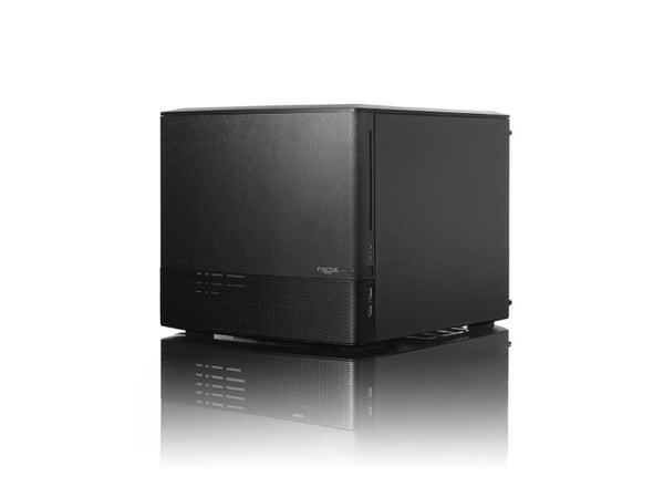 Fractal Design Node 804 - Tower - micro ATX - sidepanel med vindu - ingen strømforsyning - børstet aluminiumssvart - USB/lyd