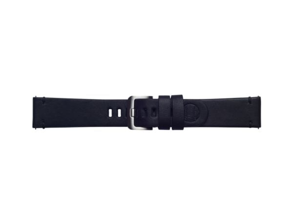 Strap Studio Essex Leather Band - Klokkestropp for smart armbåndsur - svart - for Samsung Gear S3 Classic, Gear S3 Frontier; Galaxy Watch (46 mm)