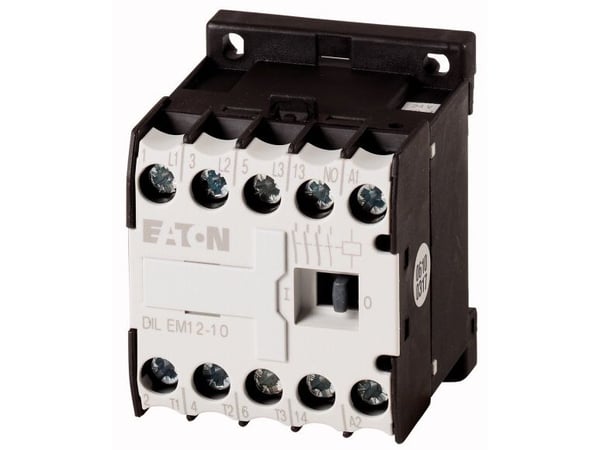 Eaton DILEM12-10(230V50HZ,240V60HZ), Kontaktori, Musta, Valkoinen, IP20, 45 mm, 52 mm, 58 mm