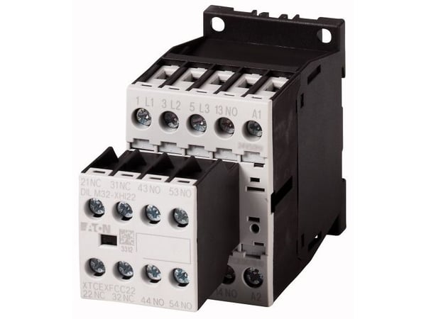Eaton DILM12-32(230V50HZ,240V60HZ), Kontaktori, Musta, Valkoinen, IP20, 45 mm, 68 mm