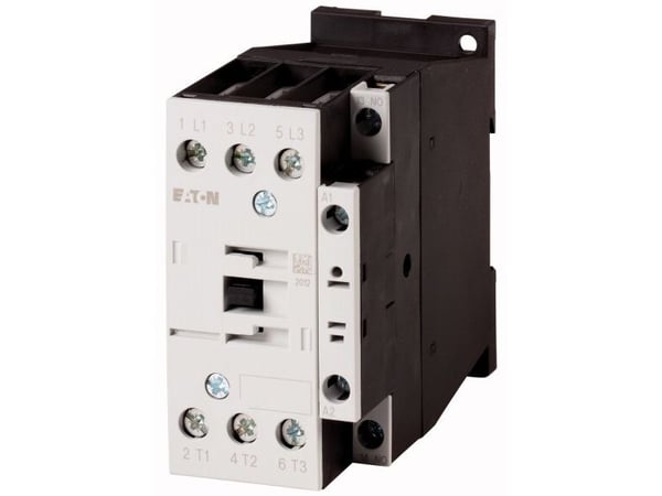 Eaton DILM38-10(230V50HZ,240V60HZ), Kontaktori, Musta, Valkoinen, IP00, 56 mm, 85 mm