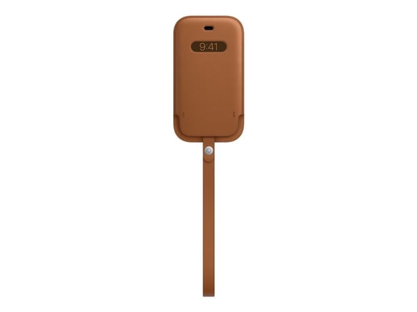 Apple - Beskyttelsesmuffe for mobiltelefon - med MagSafe - lær - salbrun - for iPhone 12 mini