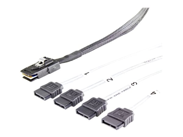 FANTEC - SAS intern kabel - Mini SAS (SFF-8087) (hann) rett til SATA (hann) rett - 70 cm