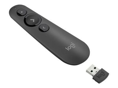 Logitech R500s - Presentationsfjärrkontroll - 3 knappar - grafit