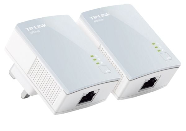 TP-Link TL-PA411KIT AV500 Nano Powerline Adapter Starter Kit - Strømlinjeadaptersett HomePlug AV (HPAV) - veggpluggbar (en pakke 2)