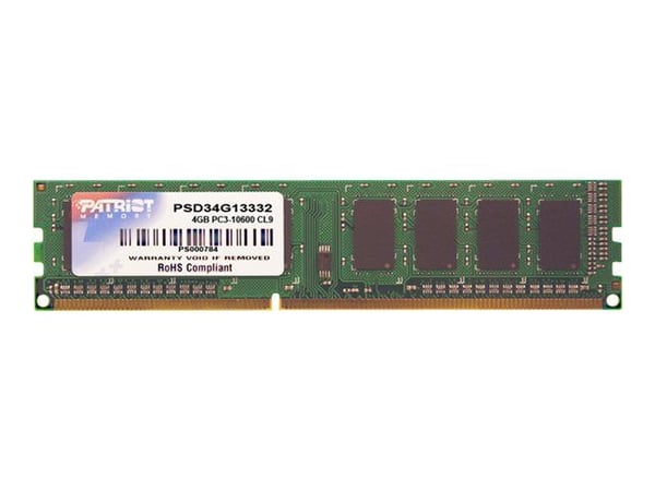 Patriot Signature Line - DDR3 - modul - 4 GB - DIMM 240-pin - 1333 MT/s / PC3-10600 - CL9 - 1.5 V - ikke-bufret - ikke-ECC