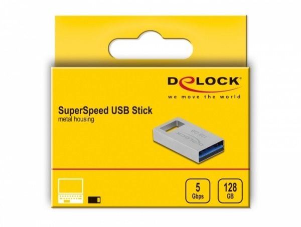Delock - USB flash-enhet - 128 GB - USB 3.2 Gen 1