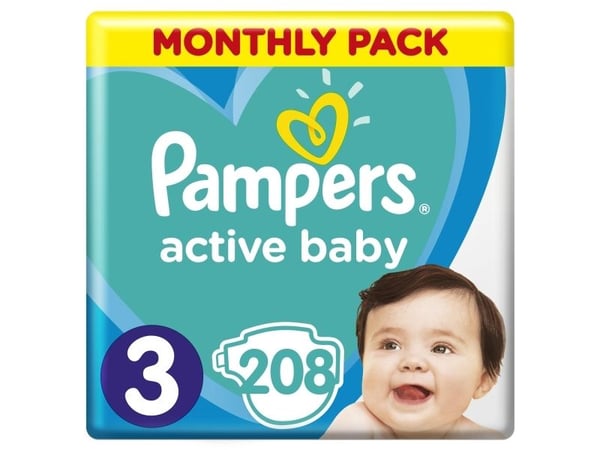 Pampers ABD Månedskasse S3 208 stk.