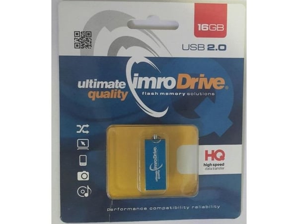 IMRO EDGE, 16 GB, USB Type-A, 2.0, 24 MB/s, Svivel, Blå