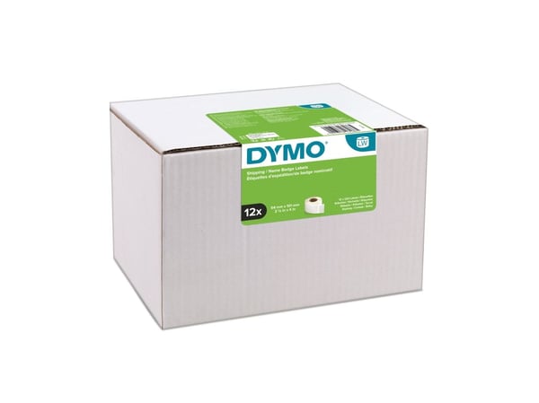 DYMO Shipping / Name Badge Labels - Adhesiv - hvit - 54 x 101 mm 2640 etikett(er) (12 rull(er) x 220) frakt/navneskiltetiketter - for DYMO LabelWri...