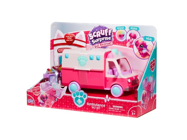 Moose Toys Little Rescue Scruff-a-luvs Ambulanse playset
