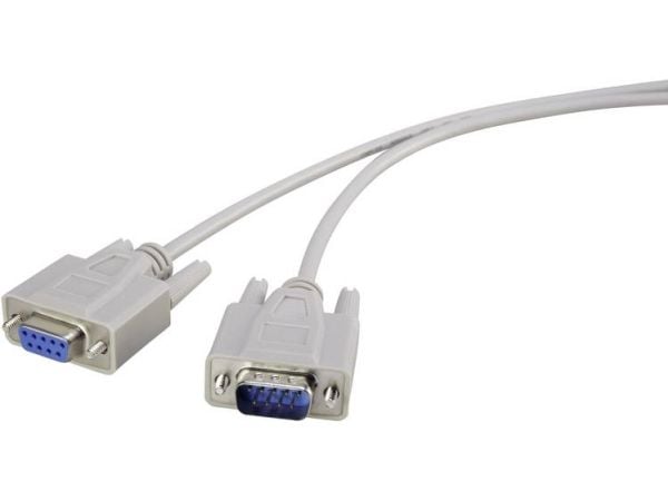 Renkforce Seriel Forlængerkabel [1x D-SUB-stik 9-pol. - 1x D-SUB-bøsning 9-pol.] 2.00 m Beige