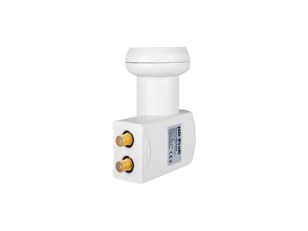 MegaSat HD-Profi Twin-LNB Osallistujien määrä: 2 Syötön vastaanotto: 40 mm:n kullatut liitännät, Säänkestävä Valkoinen