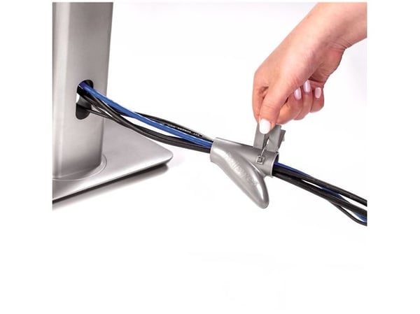 Fellowes CableZip, Flexibel kabeltub, Golv, Plast, Silver