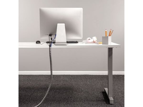 Fellowes CableZip, Flexibel kabeltub, Golv, Plast, Silver