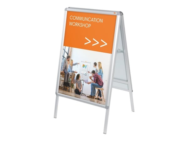Nobo - Skiltholder - gulvstående - 841 x 594 mm - for A1 - dobbeltsidet - utendørs