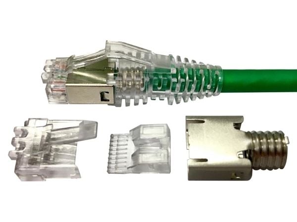 CommScope MP-6S-B-5, RJ45, Rustfritt stål, Transparent, Rustfritt stål, Cat6, Nikkel/gull, Forniklet fosforbronse