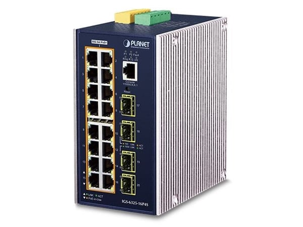 PLANET IGS-6325-16P4S, Hallittu, L3, Gigabit Ethernet (10/100/1000), Täysin kaksipuolinen, Power over Ethernet -tuki, Seinäkiinnitteinen