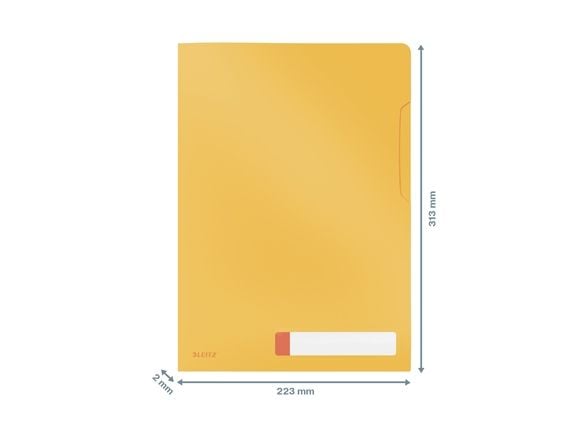 Omslag Leitz Cosy A4 PP gul - (12 x 3 stk.)
