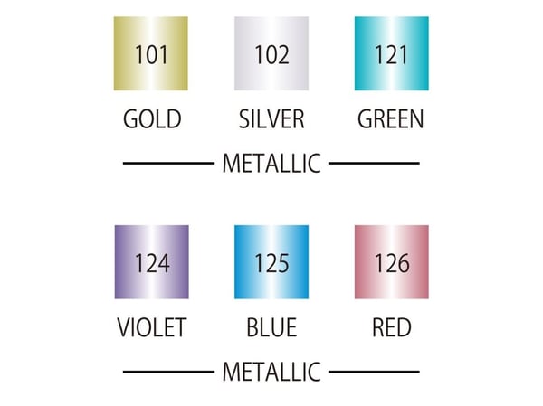Zig Clean Color DOT 6-fargers metallic-sett