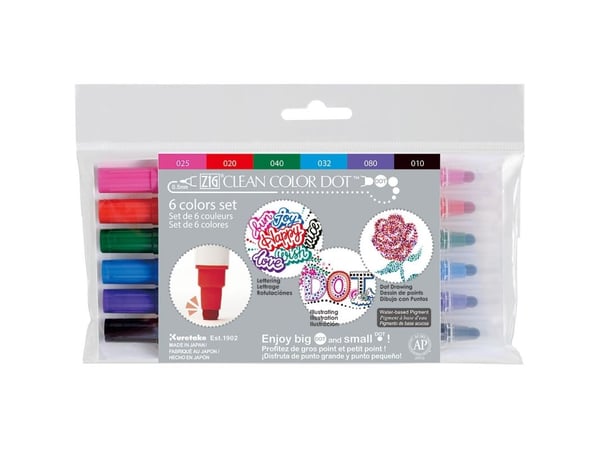 Zig Clean Color DOT 6 färgset