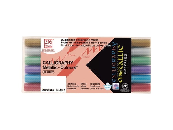ZIG Calligraphy Metallic 6-sett