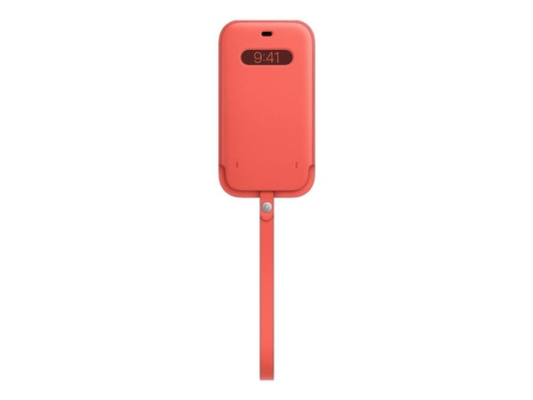 Apple Sleeve with MagSafe - Beskyttelsesmuffe for mobiltelefon - lær - rosa sitrus - for iPhone 12 Pro Max