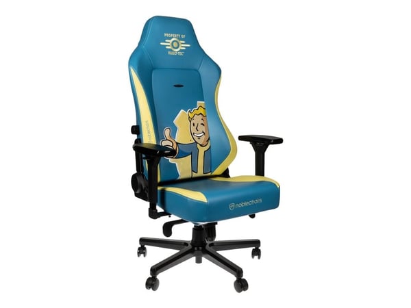 Noblechairs Hero - Stol - armlener - T-formet - tipping - roterende - nylon, lær, velur, polyuretanlær, pulverbelagt aluminium, kaldskum - Fallout ...