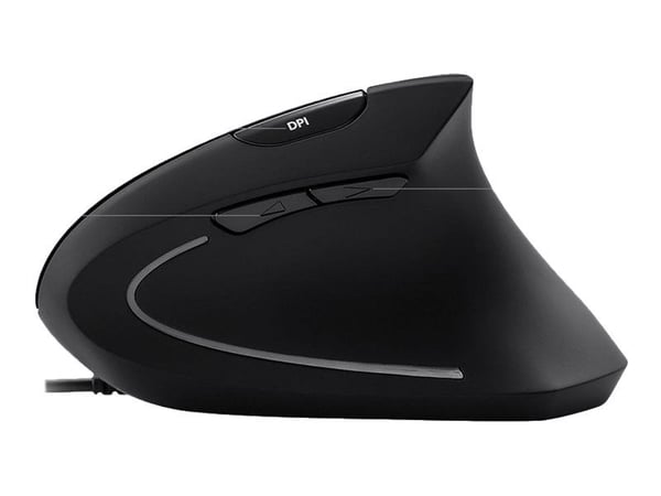 Perixx PERIMICE-513 - Vertikal mus - høyrehendt - optisk - 5 knapper - kablet - USB