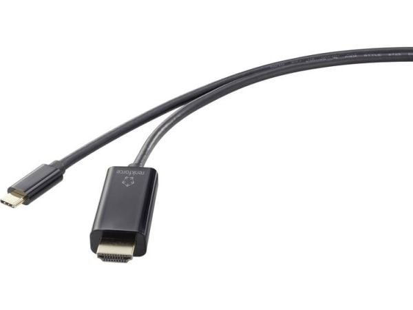 Renkforce RF-4531592, 1.8 m, USB Type-C, HDMI, Hanstik, Suora, Suora
