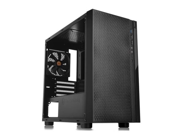 Thermaltake Versa H18, Micro Tower, PC, Musta, mikro ATX, Mini-ITX, SPCC, 15,5 cm
