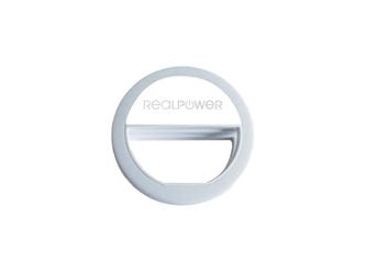 RealPower smarttelefonringlys for enda bedre selfies, LED, Grå, smarttelefoner, 8,5 cm, 28 mm, 70 g