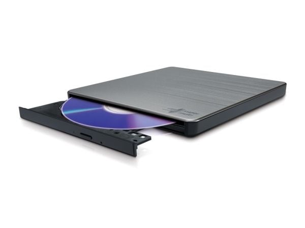 Hitachi-LG Data Storage GP60NS60 - Platestasjon - DVD±RW (±R DL) / DVD-RAM - 8x/6x/5x - USB 2.0 - ekstern - sølv