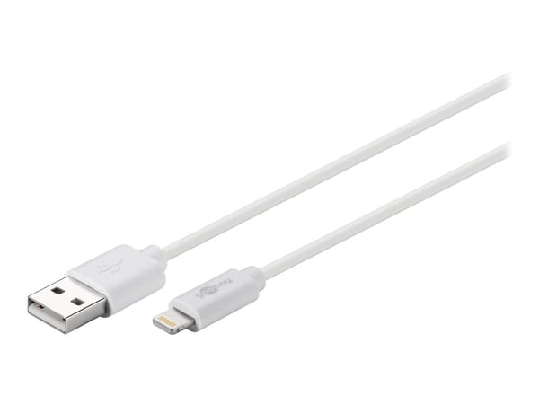 goobay - Lightning-kabel - Lightning hann til USB hann - 1 m - hvit