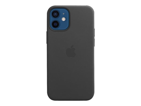 Apple - Baksidesskydd för mobiltelefon - med MagSafe - läder - svart - för iPhone 12 mini