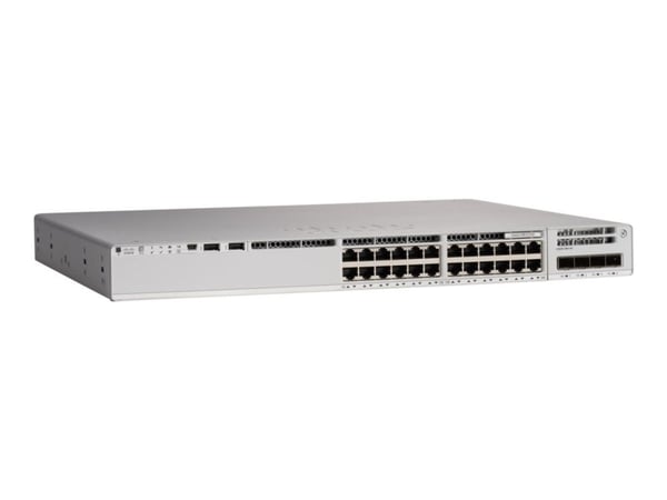 Cisco Catalyst 9200 - Network Essentials - switch - L3 - smart - 24 x 10/100/1000 (PoE+) - rackmonterbar - PoE+