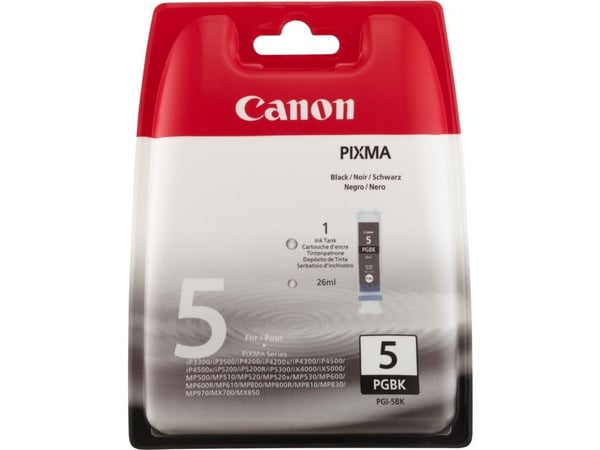 Canon PGI-5BK, Perusvärintuotto, musta, Väriainepohjainen muste, 1 kpl