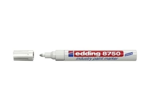 edding 8750 industry paint - Markering - permanent - vit - pigmentbläck - 2-4 mm